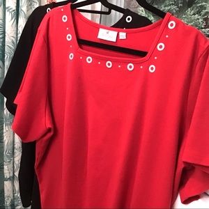 Quacker Factory tops  both worn very few times ..both  are size 3X.